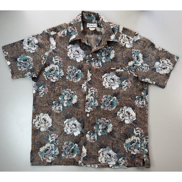 Tori Richard Other - VTG 70s Tori Richard Hawaiian Shirt Mens L Flare Collar Japanese Flower Aloha